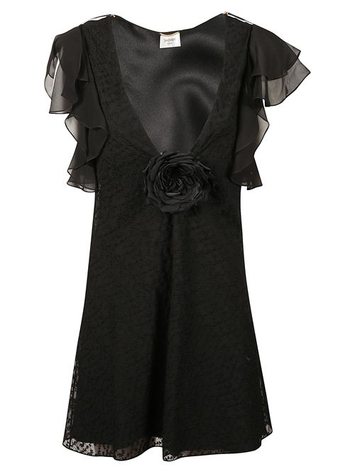 V-neck dress SAINT LAURENT | 842362Y3K471000